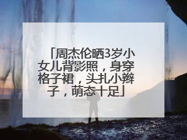 周杰伦晒3岁小女儿背影照，身穿格子裙，头扎小辫子，萌态十足